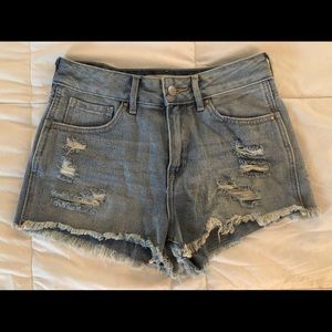 High rise jean shorts